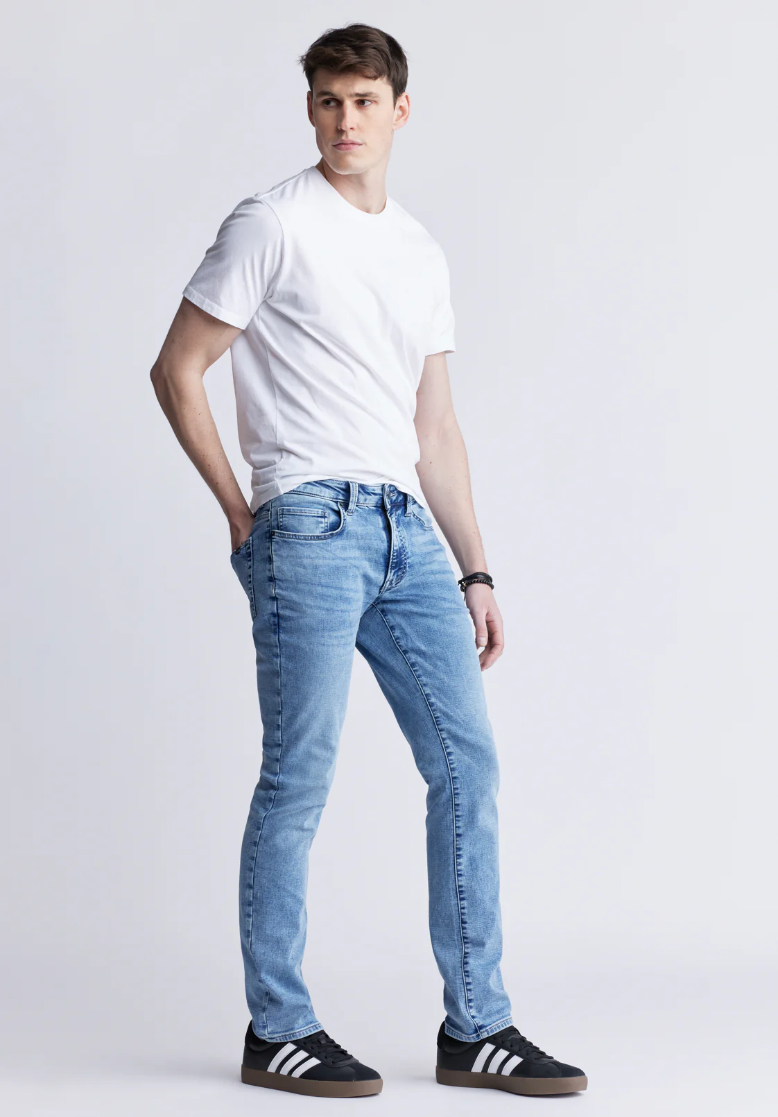 Slim Ash Men's Freedom Flex Jeans, Sanded Wash - BM22990 - Image 4