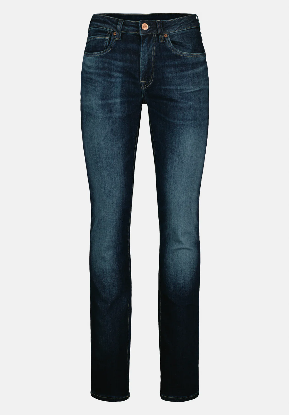 Slim Ash Men's Jeans, Contrast Whiskered Indigo - BM26024 - Image 5