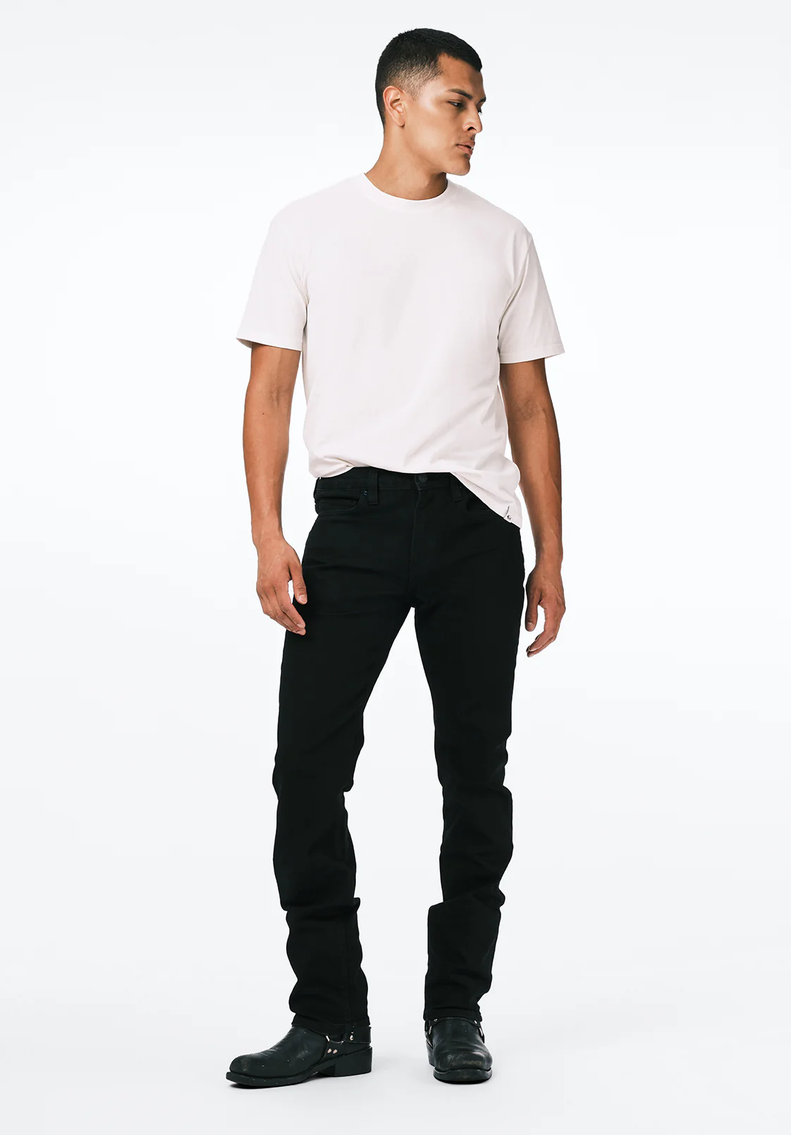 Slim Ash Men's Jeans, Black Coated - BM22047 - Image 4