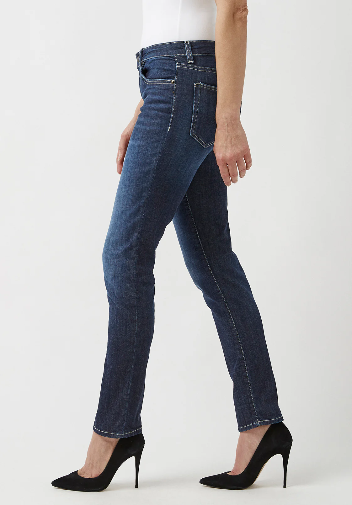 Mid Rise Slim Carrie Women's Jeans in Reckless Blue - BL15674 - Image 4