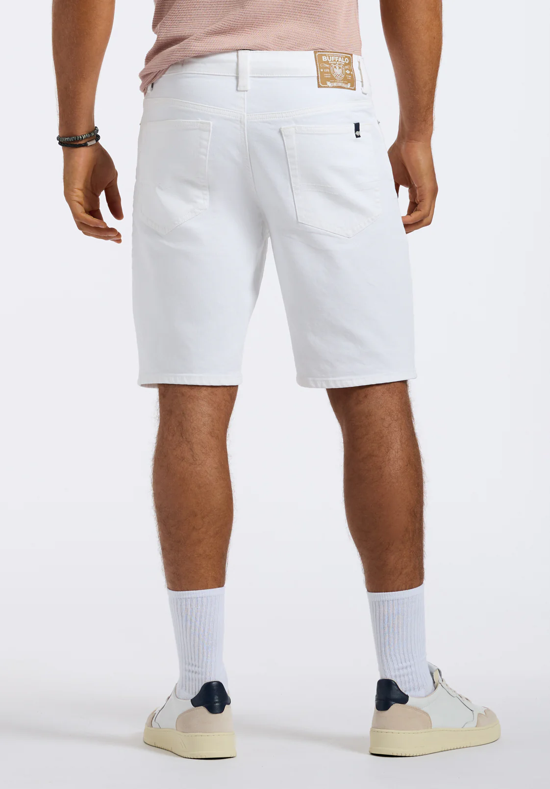 Relaxed Straight Dean Men's Short, White - BM26097 - Image 3