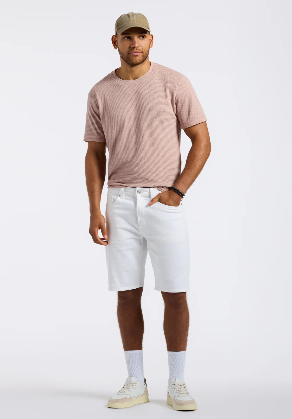 Relaxed Straight Dean Men's Short, White - BM26097 - Image 4