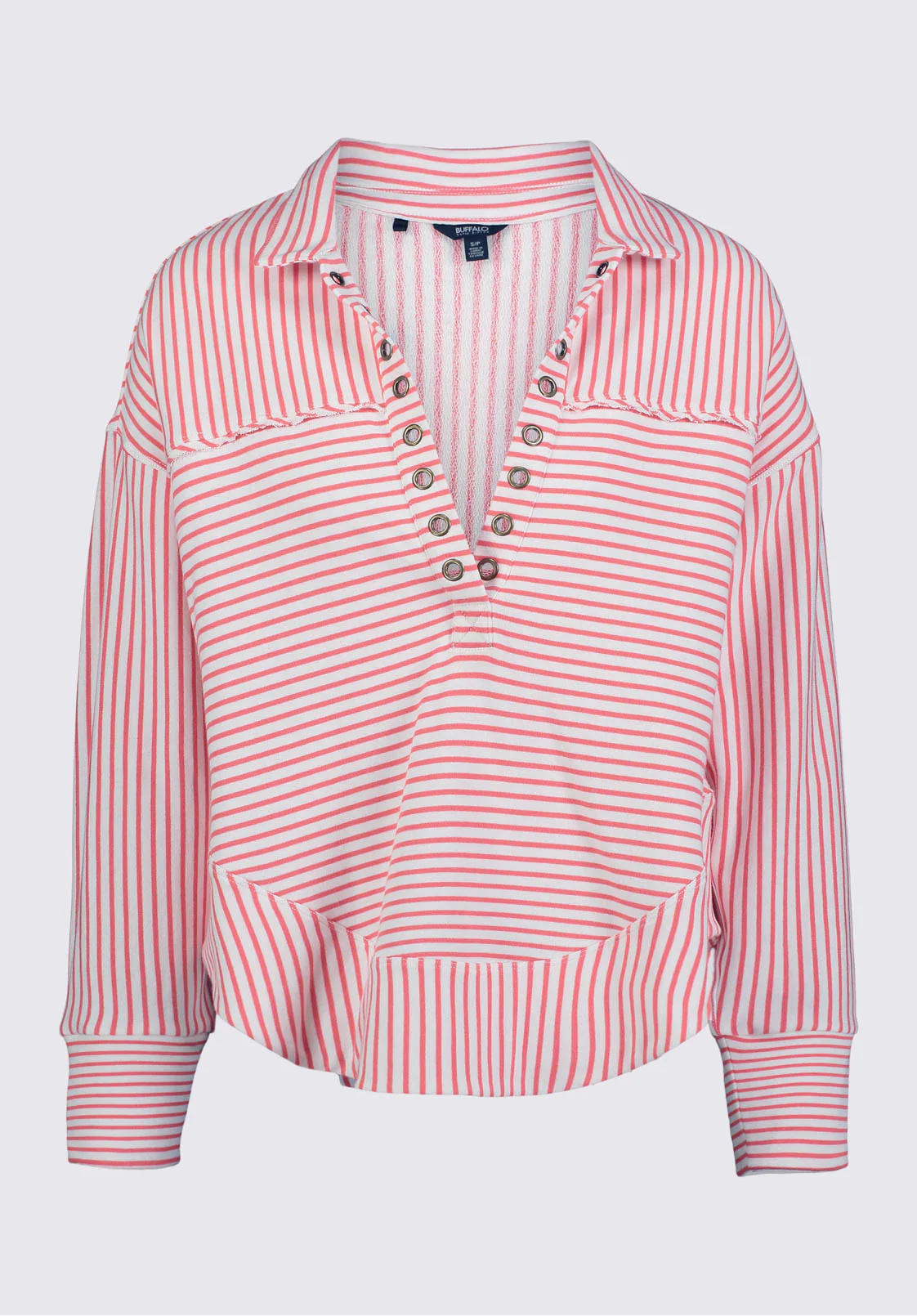 Ellowynne Women’s Striped Pullover in White & Red - KT0099P - Image 6
