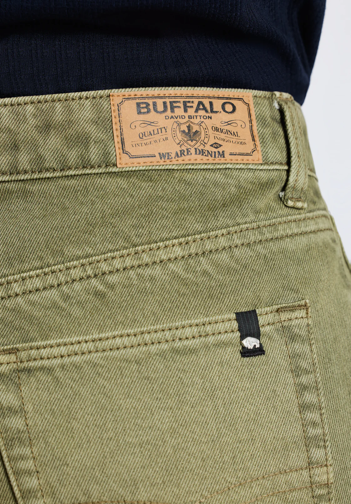 Goldie Women's High-Rise Shorts in Green wash - BL15963 - Image 6