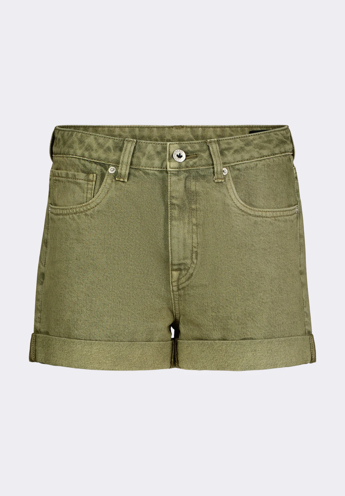 Goldie Women's High-Rise Shorts in Green wash - BL15963 - Image 7