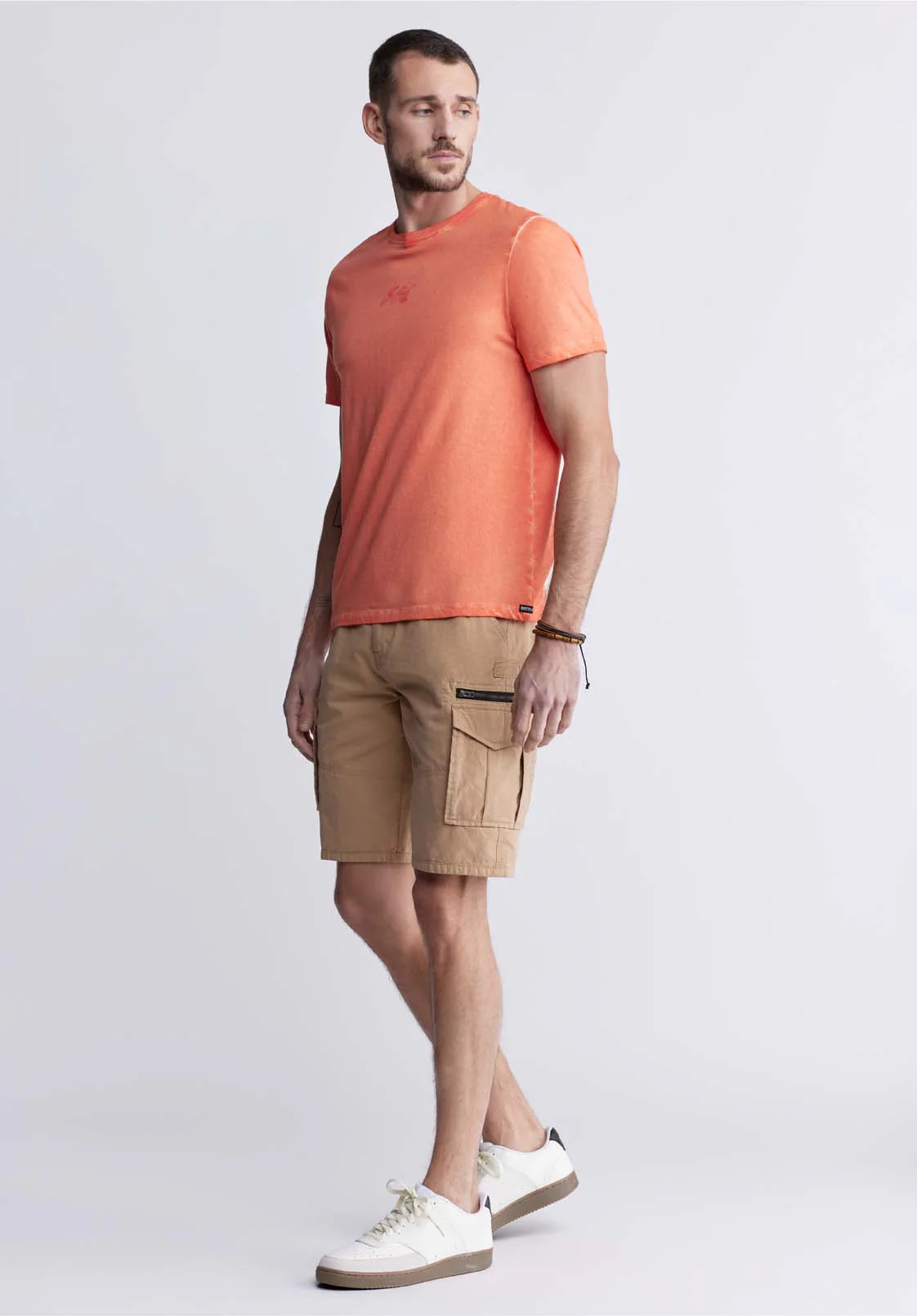 Hiero Men's Shorts with Cargo Pockets in Tan - BM24270 - Image 5