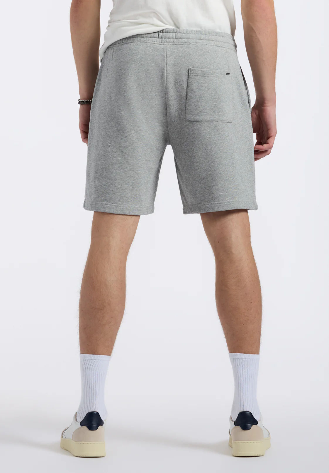 Hilston Men's Fleece Relaxed Shorts, Heather Grey - BM24536 - Image 3