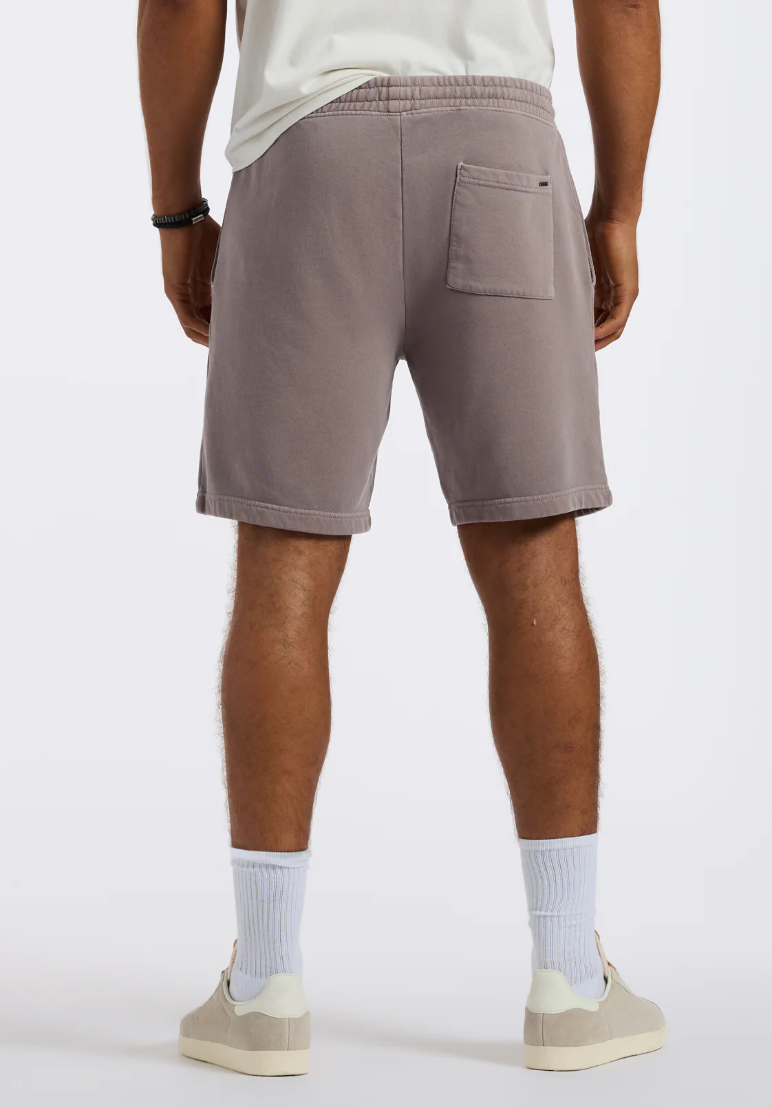Hilston Men's Fleece Relaxed Shorts, Driftwood Brown - BM24536 - Image 3