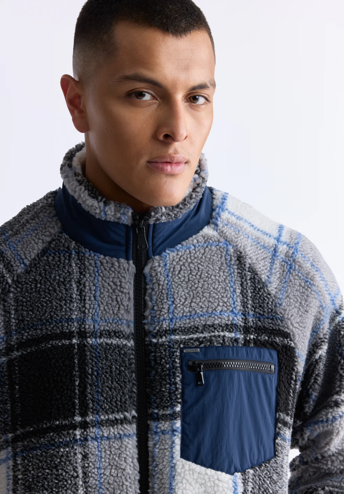 Jaik Men's Sherpa Bomber Jacket, Midnight Blue - BM24490 - Image 5