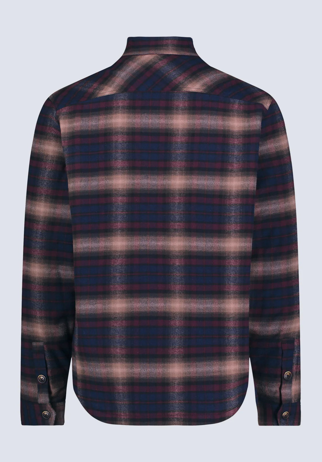 Jalika Men's Plaid Shacket with Sherpa Lining, Whale & Beige - BM24447 - Image 7