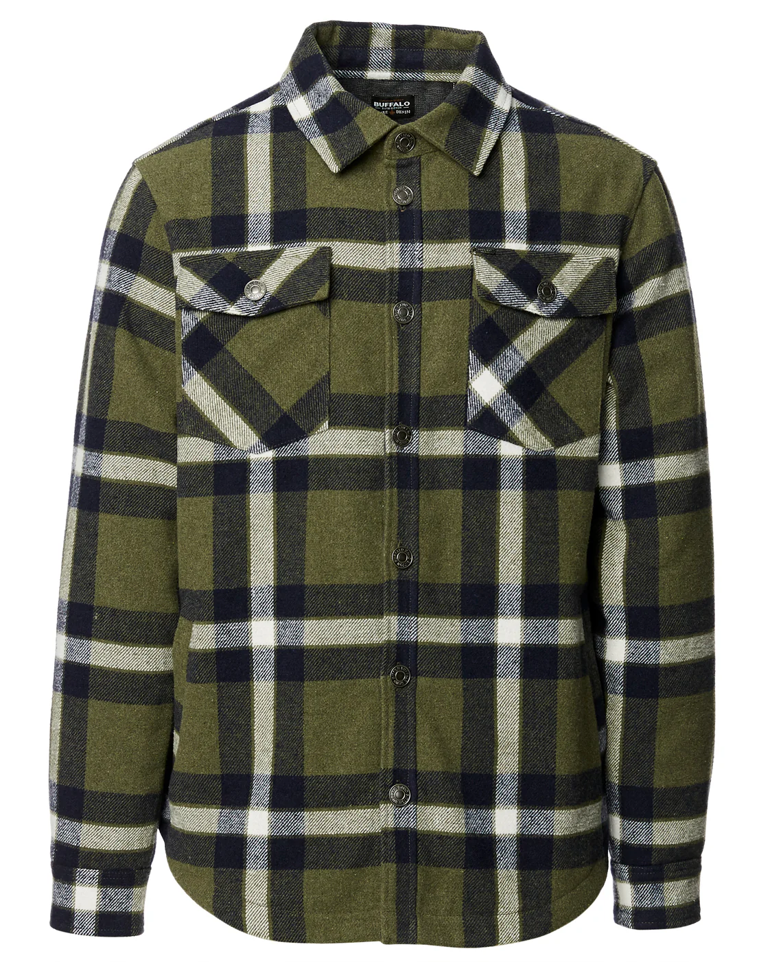 Japuy Men's Plaid Shacket in Green - BM23653 - Image 7