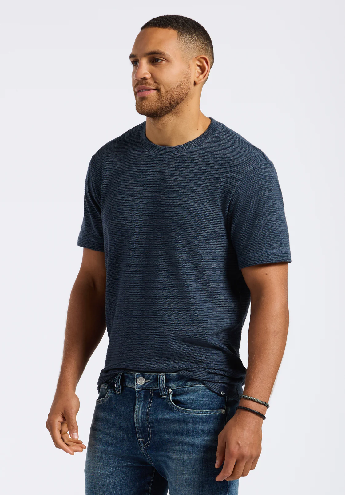 Karlton Men's Waffle-Knit T-Shirt, Whale - BM24538 - Image 4