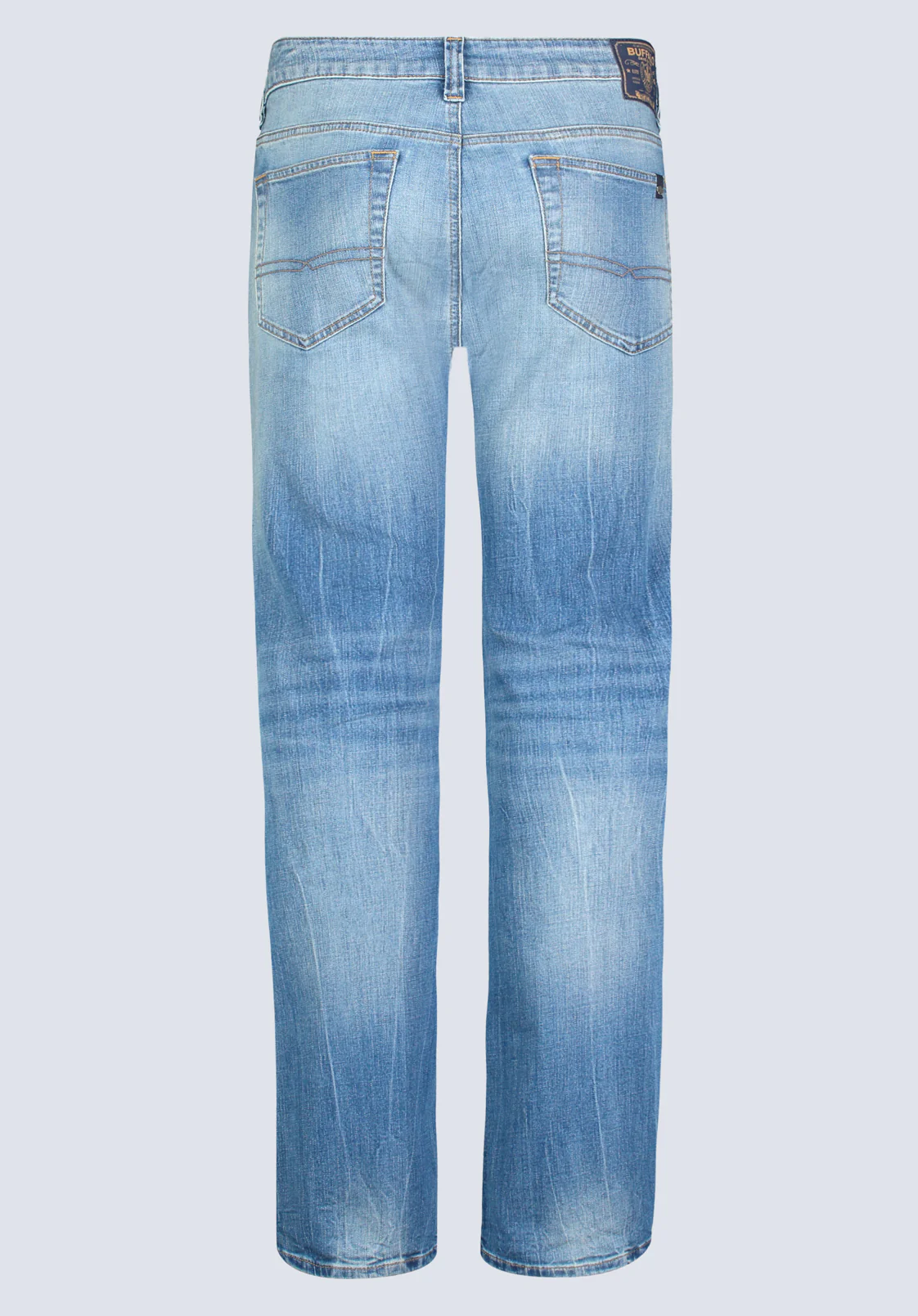 Slim Bootcut King Men's Jeans, Veined and Sanded Indigo - BM26004 - Image 7