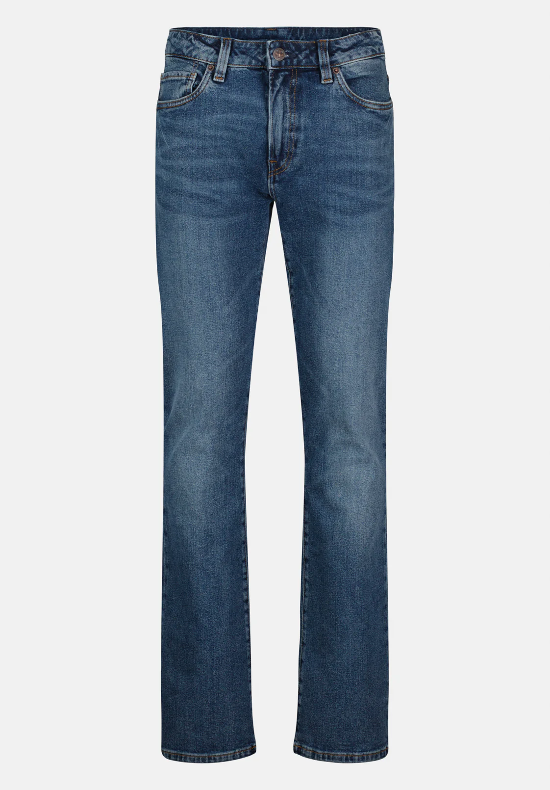 Slim Bootcut King Men's Jeans, Creased and Sanded Indigo - BM26033 - Image 5