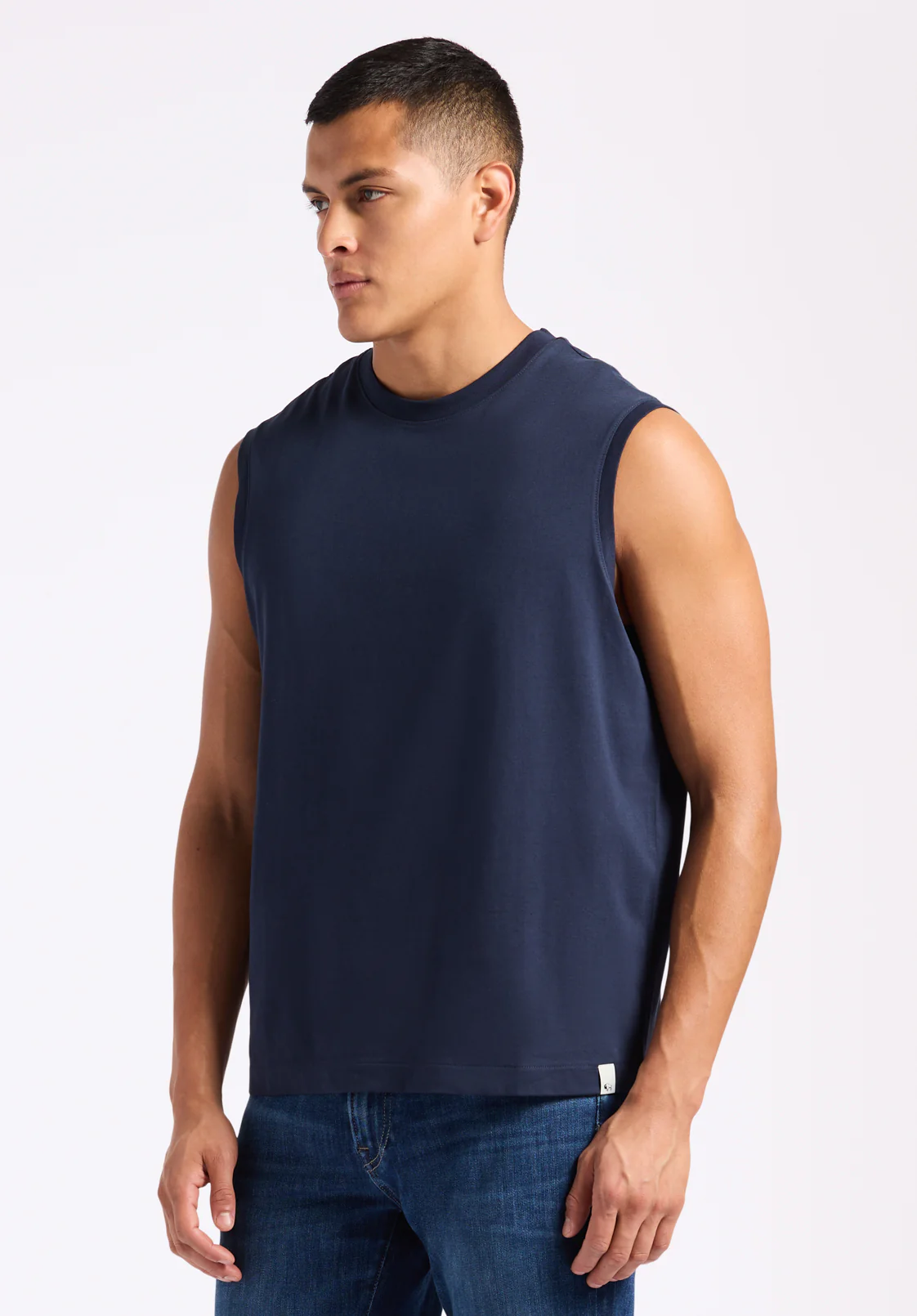 Kingster Men's Relaxed Fit Jersey Tank, Midnight Blue - BM24601 - Image 4