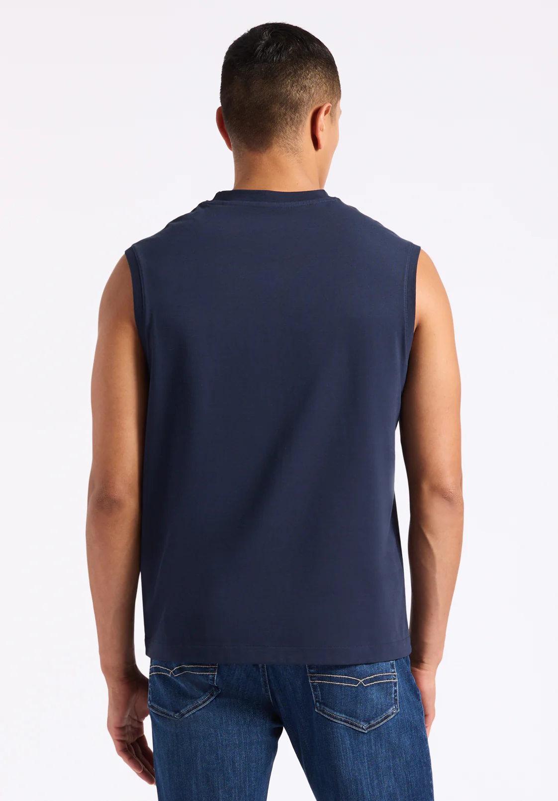 Kingster Men's Relaxed Fit Jersey Tank, Midnight Blue - BM24601 - Image 5