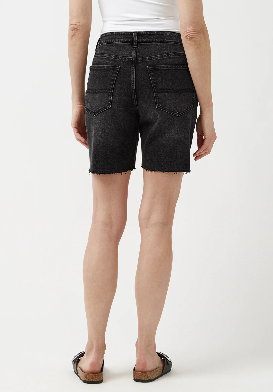 Maggie Whiskered Black Vintage Mom Shorts - BL15920 - Image 8