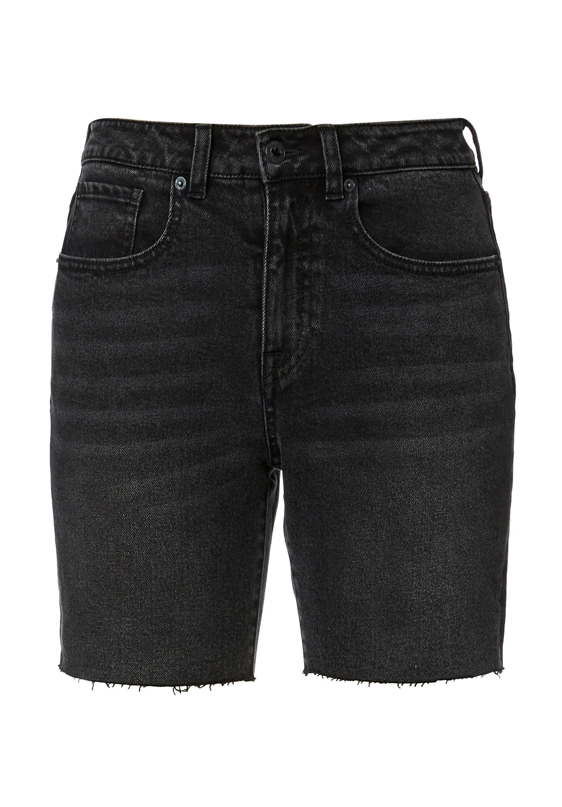 Maggie Whiskered Black Vintage Mom Shorts - BL15920 - Image 9