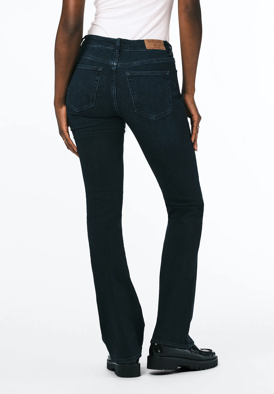 Mid Rise Bootcut Queen Women's Jeans in Dark Blue - BL15832 - Image 3
