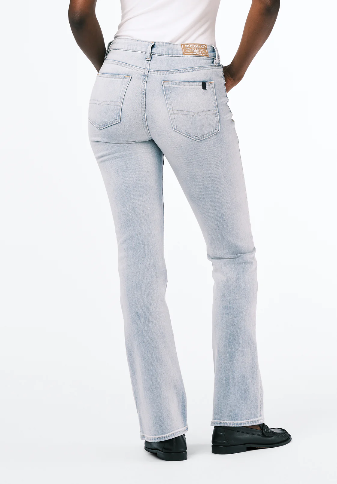 Mid Rise Bootcut Queen Women's Jeans, Vintage Blue - BL16045 - Image 3