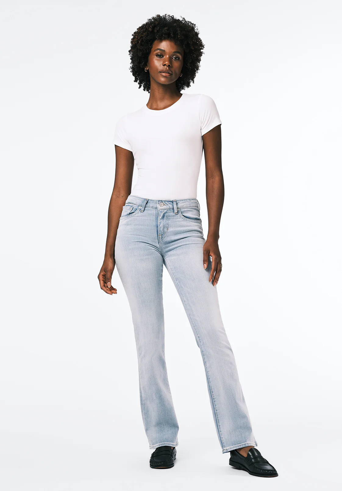 Mid Rise Bootcut Queen Women's Jeans, Vintage Blue - BL16045 - Image 4