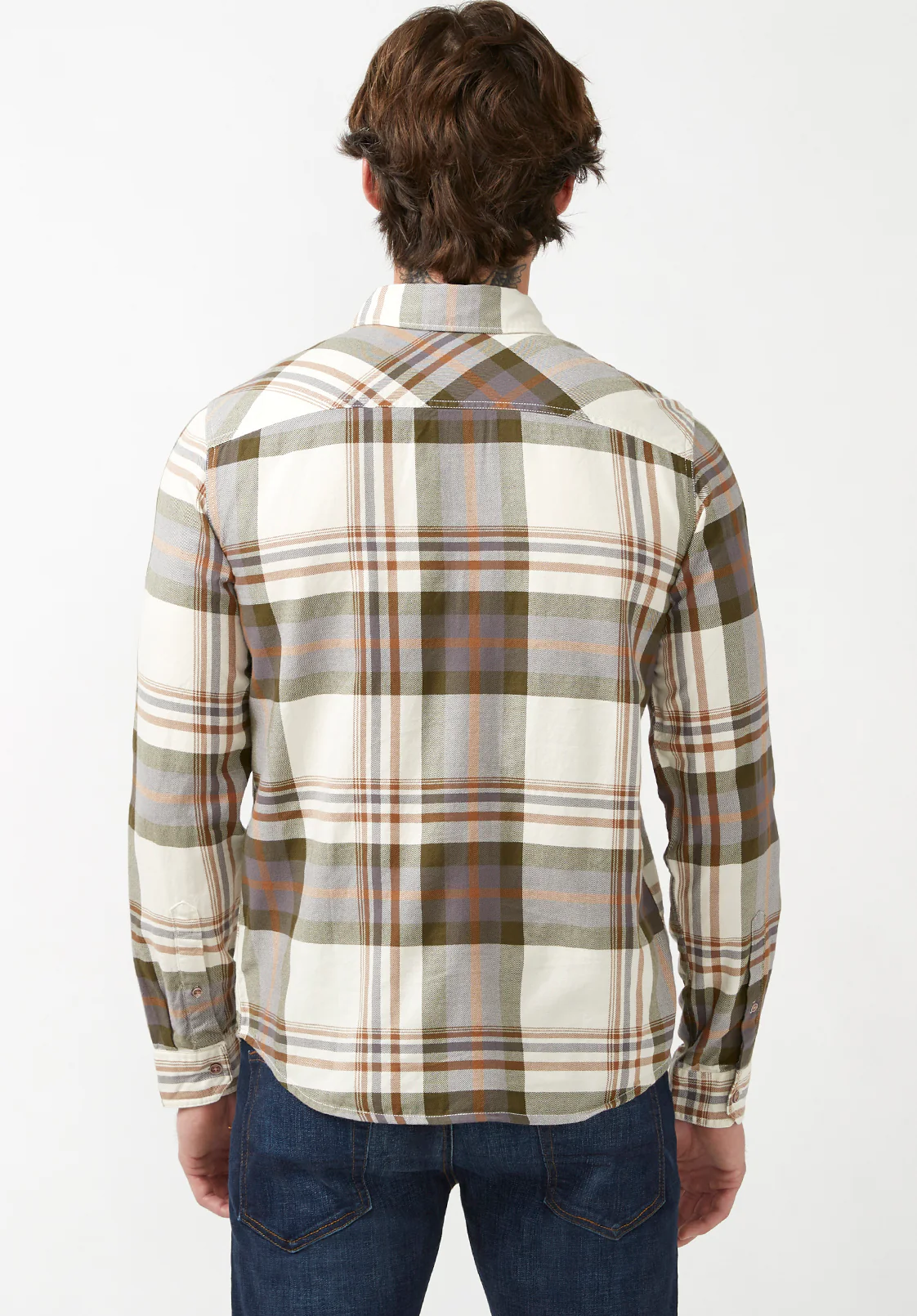 Sander Men's Long-Sleeve Shirt in Fern Plaid - BM24217 - Image 3