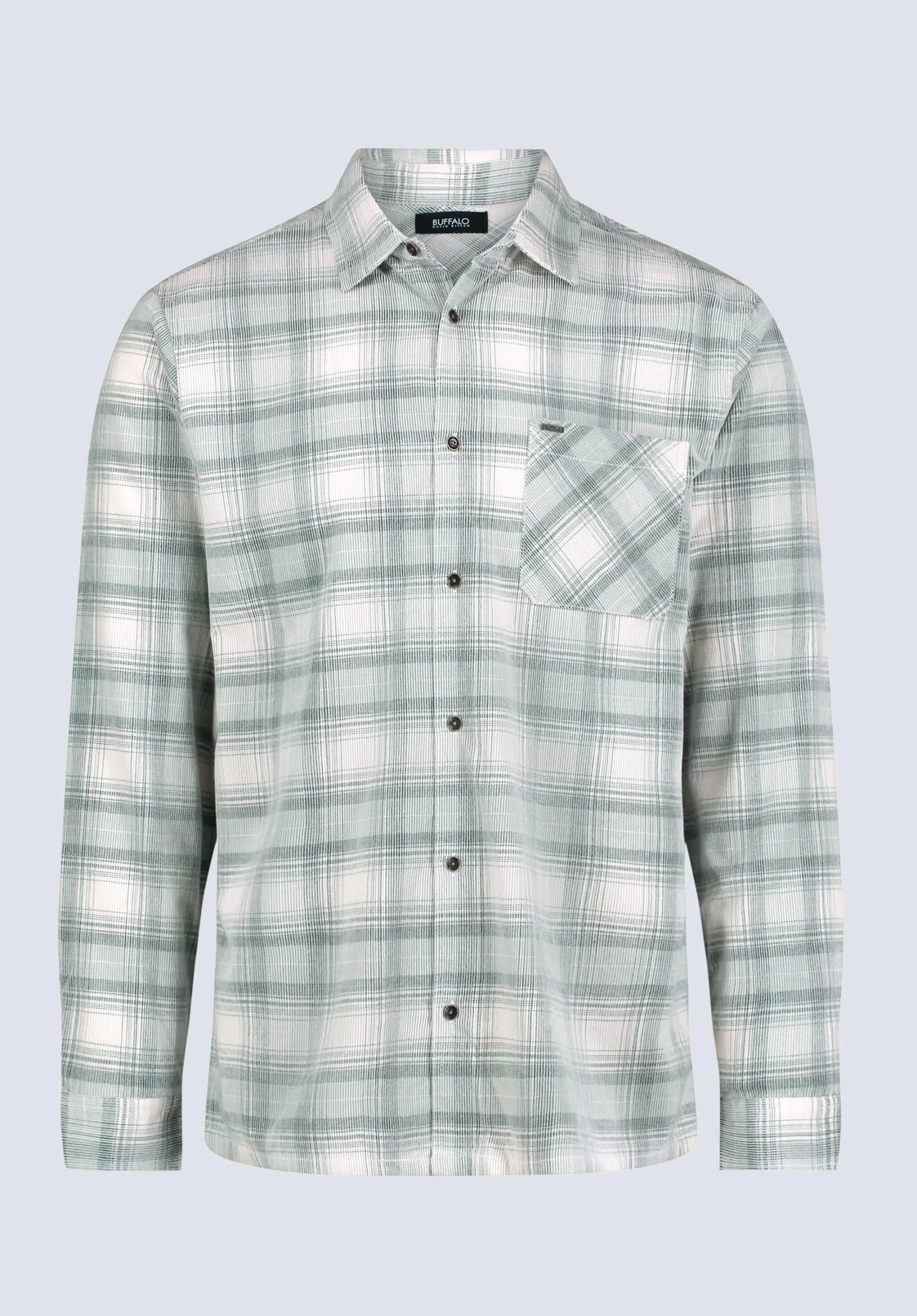 Satro Men's Long-Sleeve Plaid Shirt, Green - BM24498 - Image 5