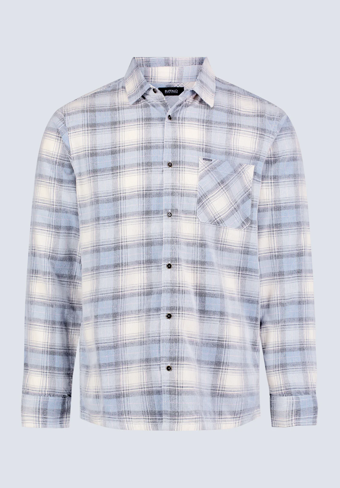 Satro Men's Long-Sleeve Plaid BShirt, Blue - BM24498 - Image 5