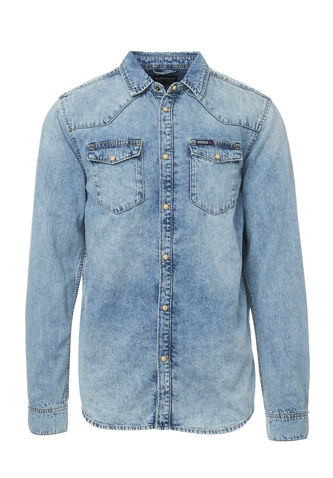Sheldon Men’s Long-Sleeve Shirt in Light Denim Blue - BM22636 - Image 7