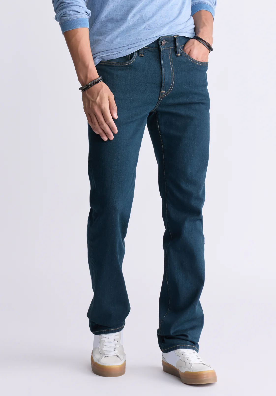 Straight Six Men's Jeans in Tinted Indigo - BM22997 - Image 3