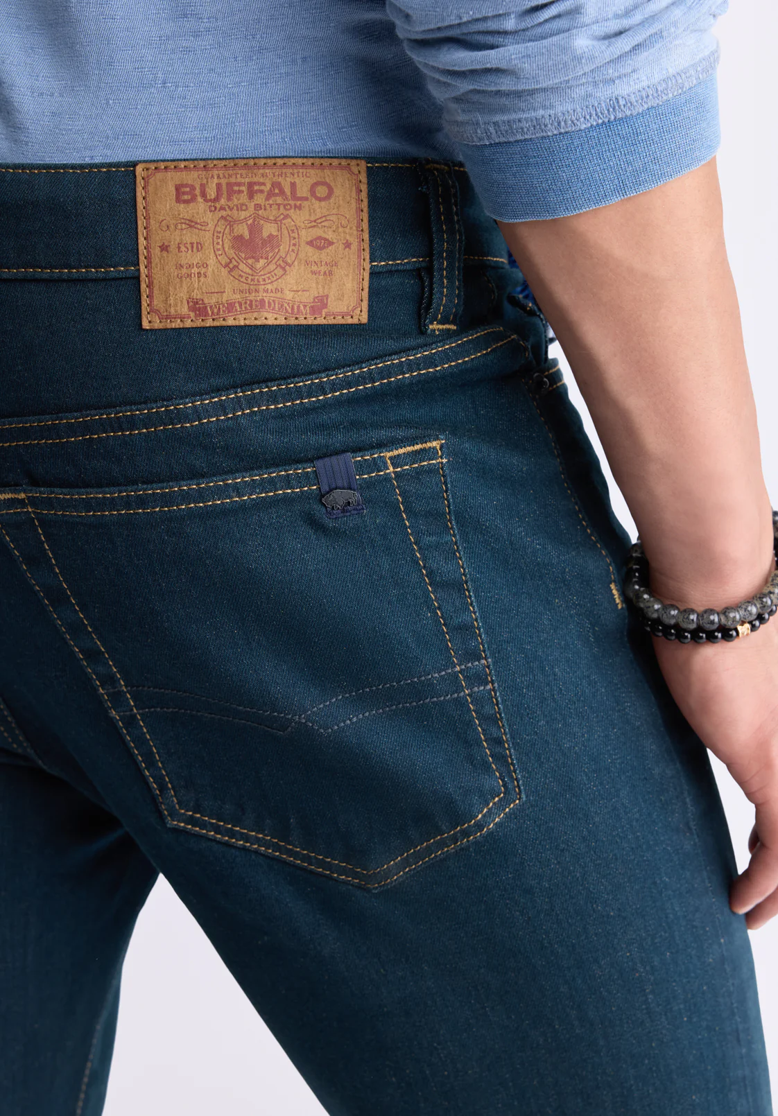 Straight Six Men's Jeans in Tinted Indigo - BM22997 - Image 6