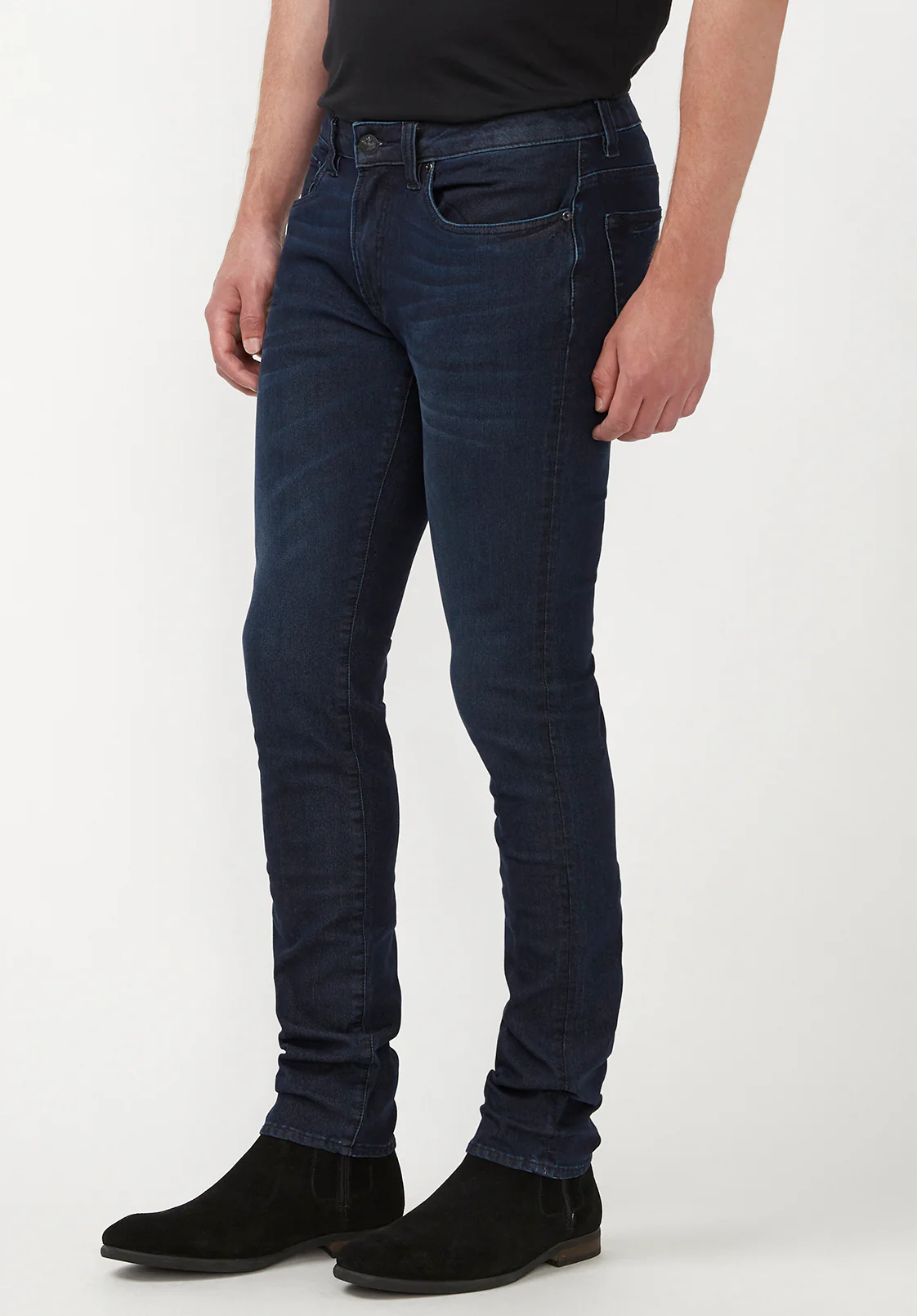 Skinny Max Men's Jeans in Sanded and Faded Dark Blue - BM22589 - Image 3