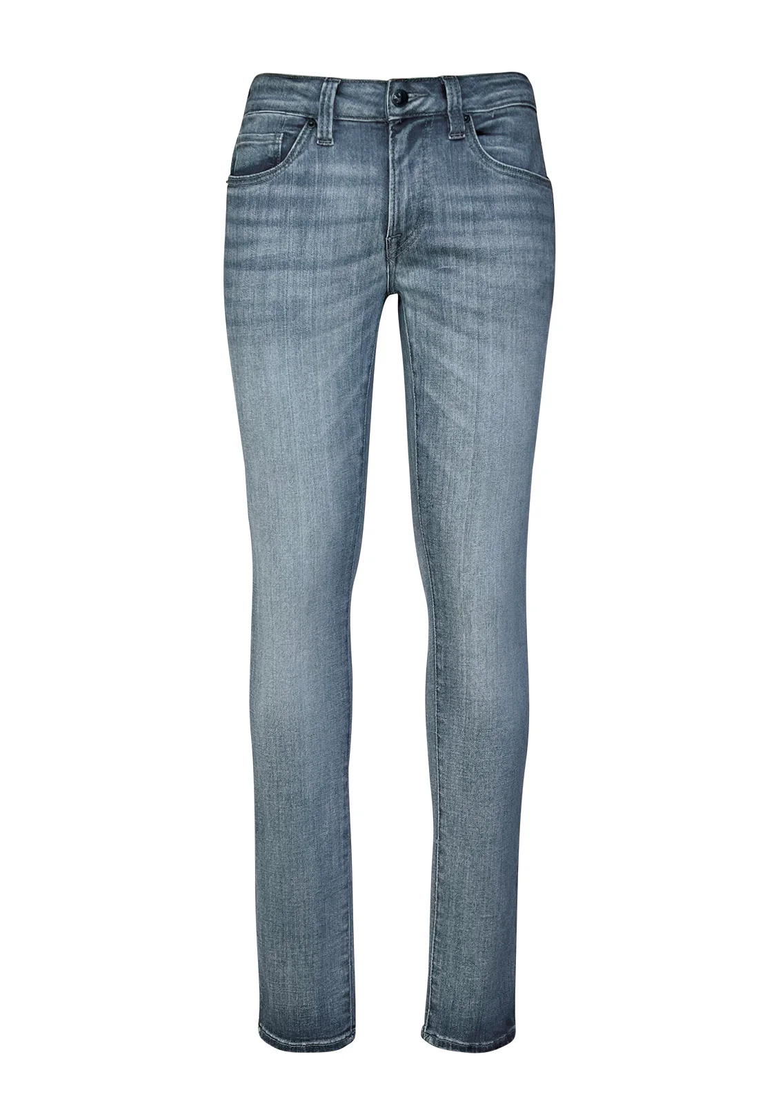 Skinny Max Men's Jeans in Whiskered and Contrasted Light Blue - BM22590 - Image 6