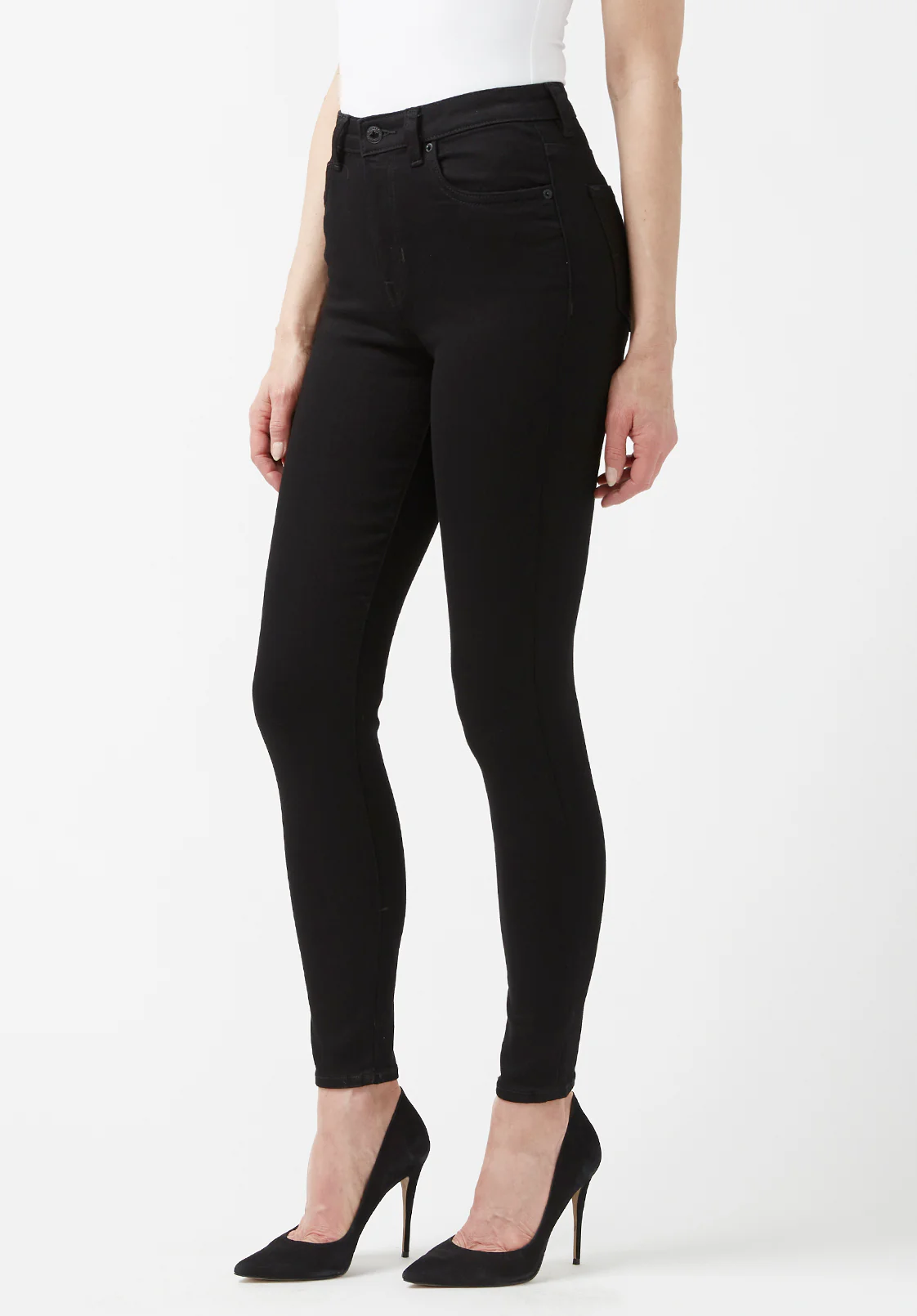 High Rise Skinny Skylar Women's Jeans in Black - BL15663 - Image 4
