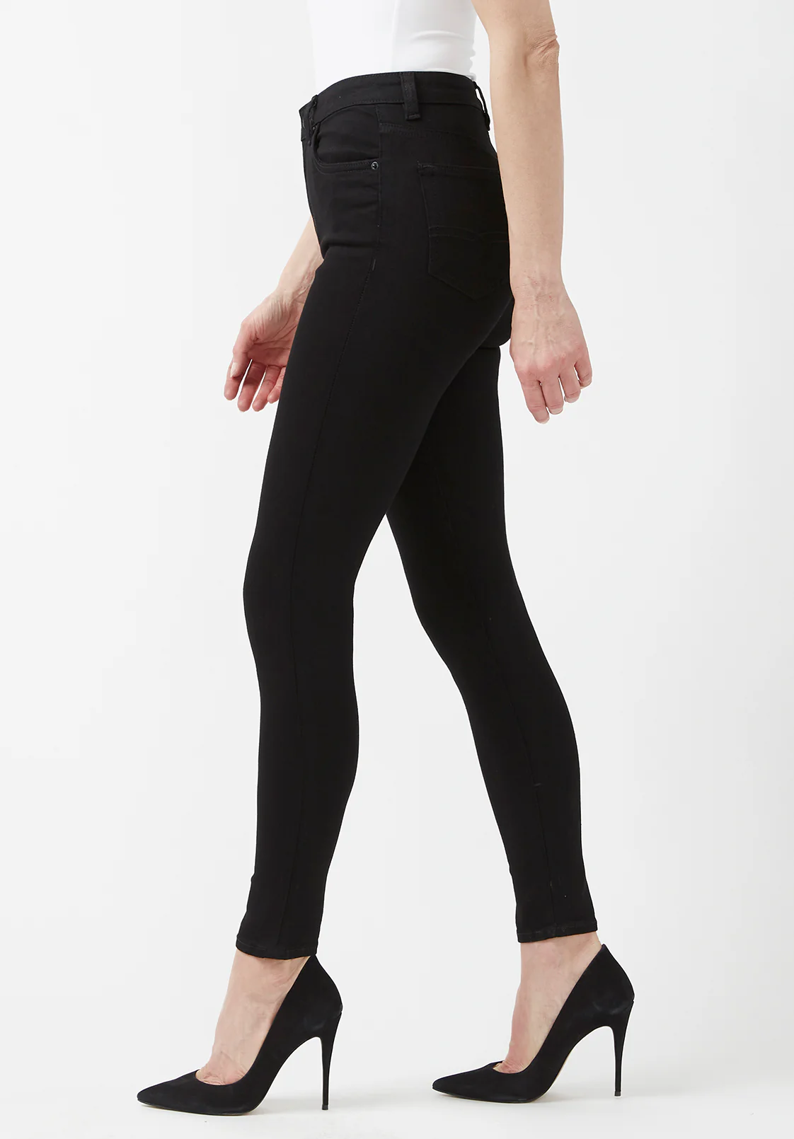 High Rise Skinny Skylar Women's Jeans in Black - BL15663 - Image 6