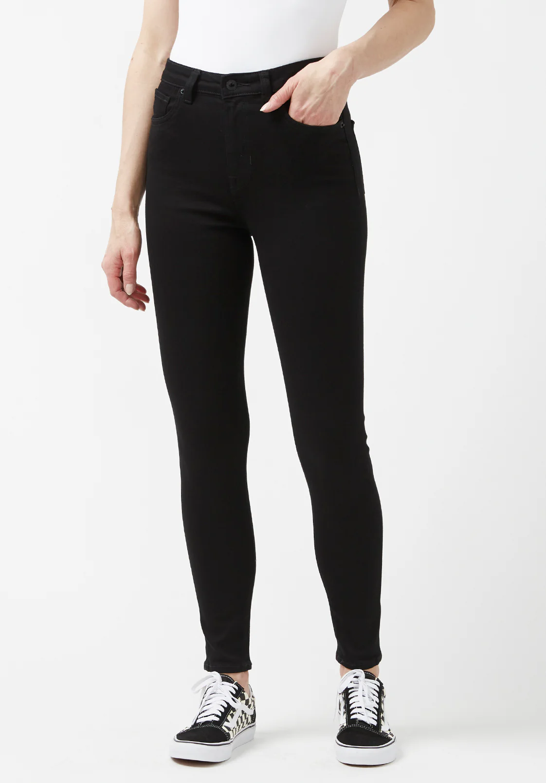 High Rise Skinny Skylar Women's Jeans in Black - BL15663 - Image 8