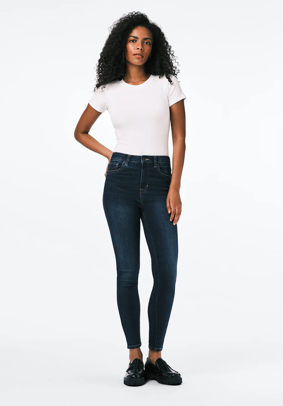 High Rise Skinny Skylar Women's Jeans in Night Rain Blue - BL15703 - Image 5