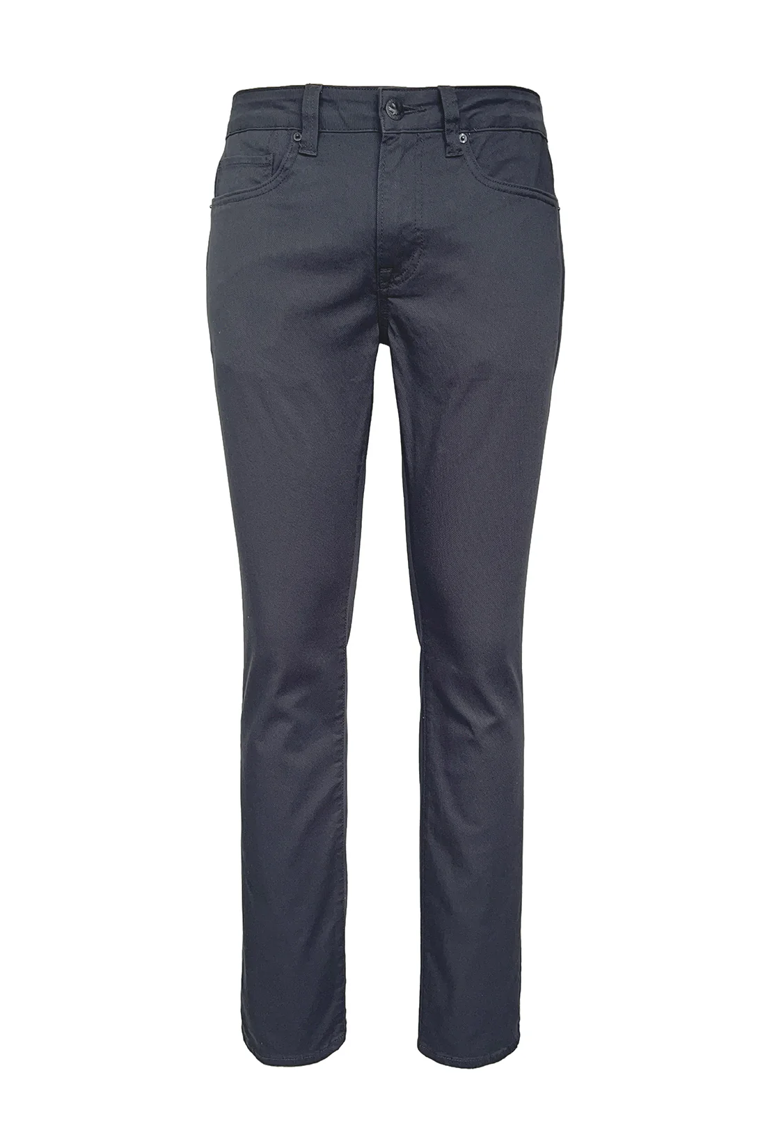 Slim Ash Men's Twill Pants in Authentic Charcoal Gray - BM22017 - Image 5