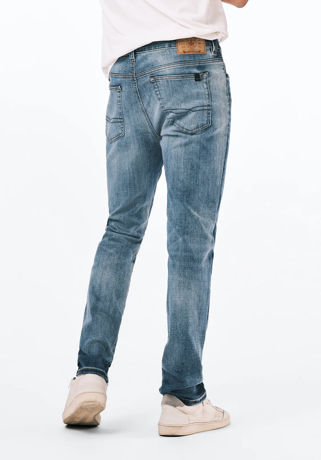 Slim Ash Men's Jeans in Authentic and Sanded Blue - BM22604 - Image 3