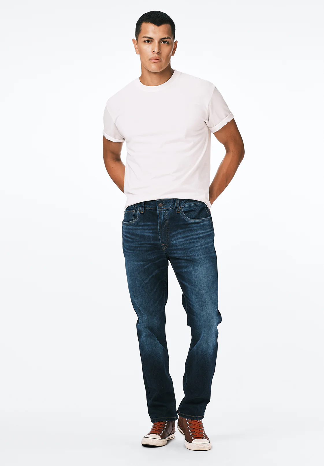 Slim Ash Men's Jeans in Mid Blue - BM22633 - Image 4
