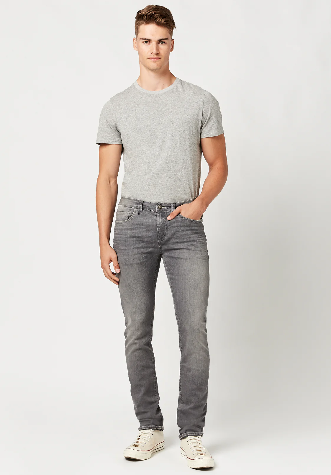 Slim Ash Men's Jeans in Grey Sanded - BM22721 - Image 4
