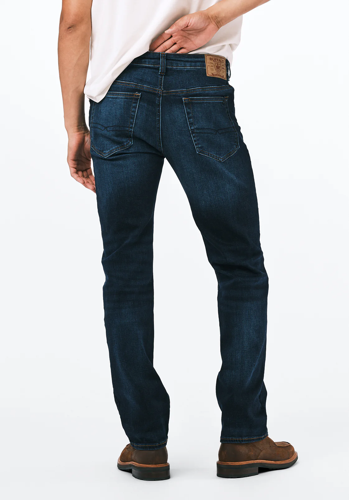 Straight Six Men's Jeans in Authentic and Sanded Blue - BM22601 - Image 3