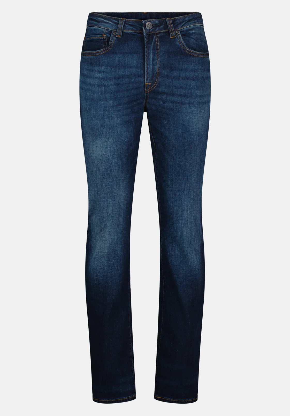 Straight Six Men's Jeans in Authentic and Sanded Blue - BM22601 - Image 5