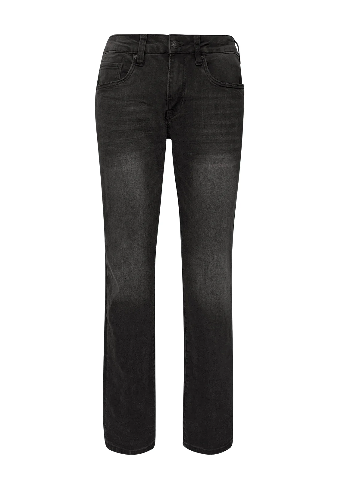 Straight Six Men's Jeans in Crinkled and Sanded Black - BM22614 - Image 5