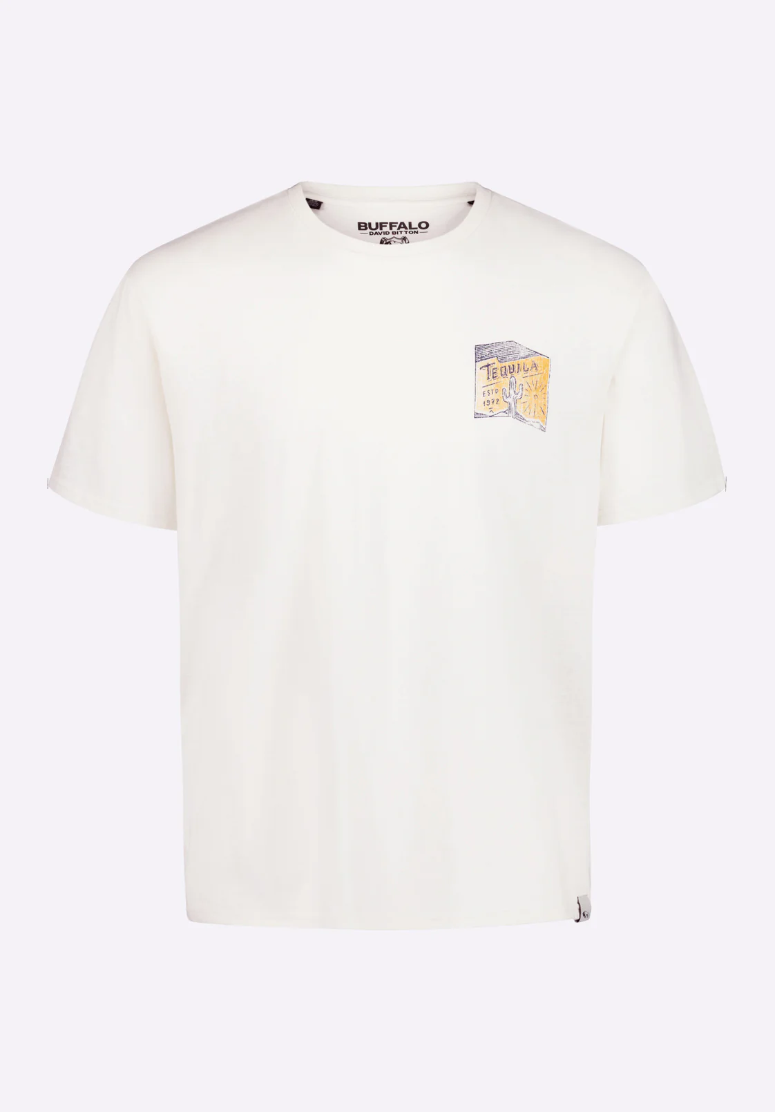 Tinglev Men's Graphic T-Shirt with Tequila Print, Milk - BM24636 - Image 3