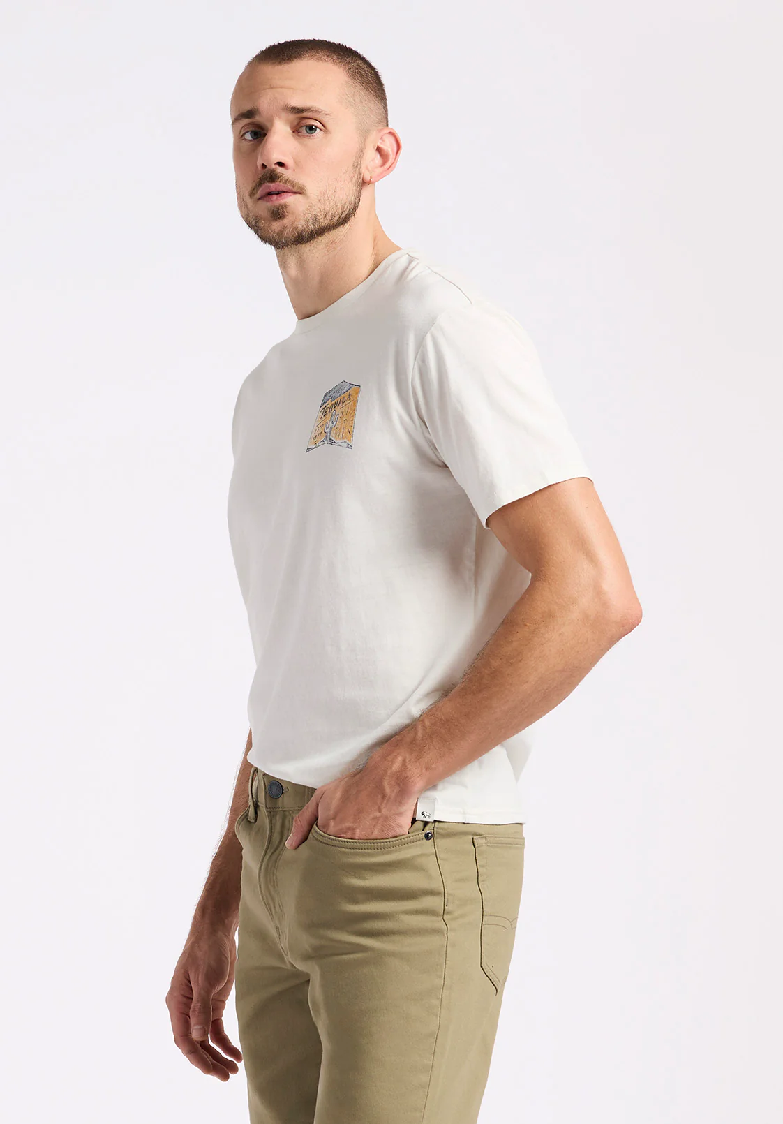 Tinglev Men's Graphic T-Shirt with Tequila Print, Milk - BM24636 - Image 5