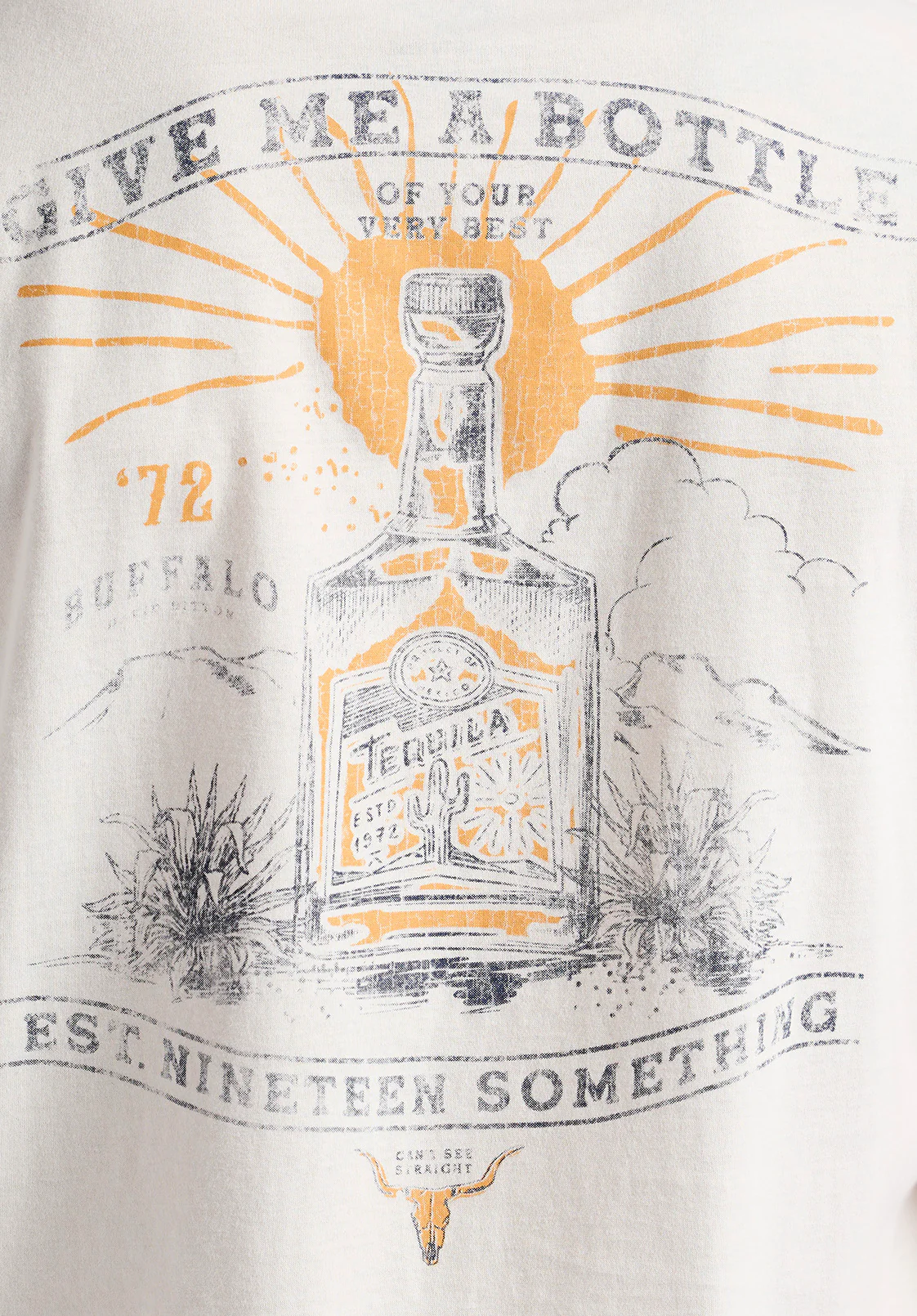 Tinglev Men's Graphic T-Shirt with Tequila Print, Milk - BM24636 - Image 6